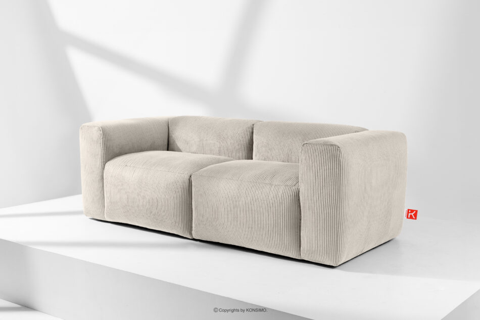 BUFFO Sofa modułowa dwuosobowa w tkaninie sztruks kremowa kremowy - zdjęcie 11