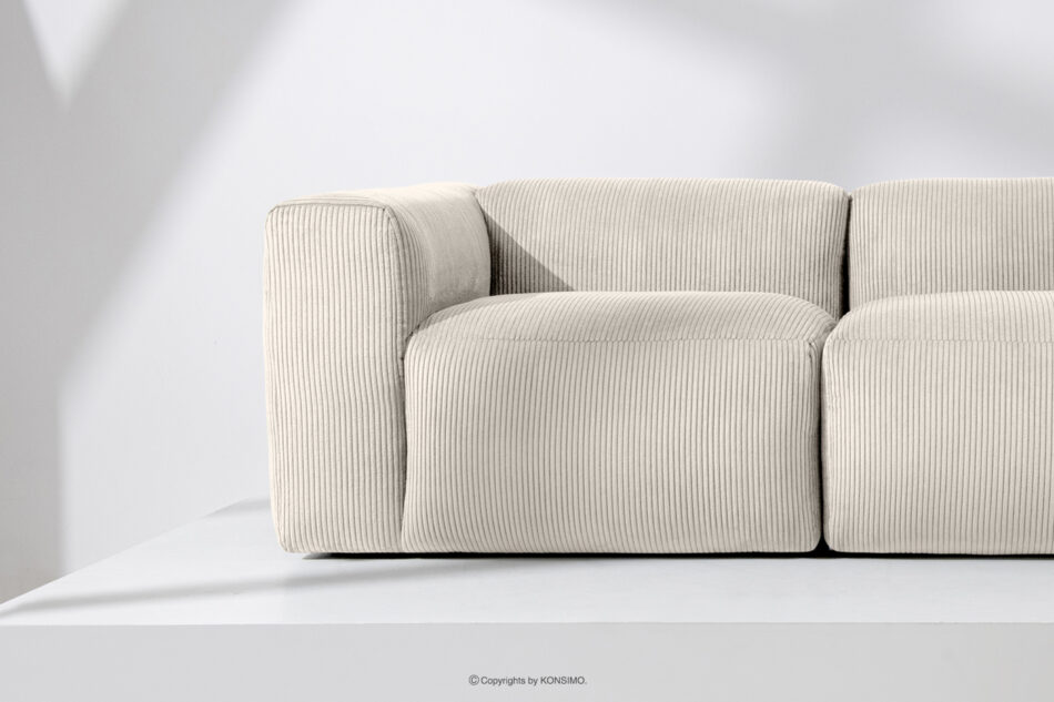 BUFFO Sofa modułowa dwuosobowa w tkaninie sztruks kremowa kremowy - zdjęcie 12