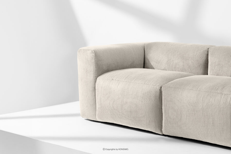 BUFFO Sofa modułowa dwuosobowa w tkaninie sztruks kremowa kremowy - zdjęcie 13