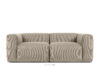 BUFFO Sofa modułowa dwuosobowa w tkaninie sztruks beżowa beżowy - zdjęcie 1