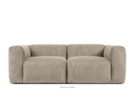 Sofa modułowa dwuosobowa w tkaninie sztruks beżowa