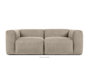 BUFFO, https://konsimo.pl/kolekcja/buffo/ Sofa modułowa dwuosobowa w tkaninie sztruks beżowa beżowy - zdjęcie