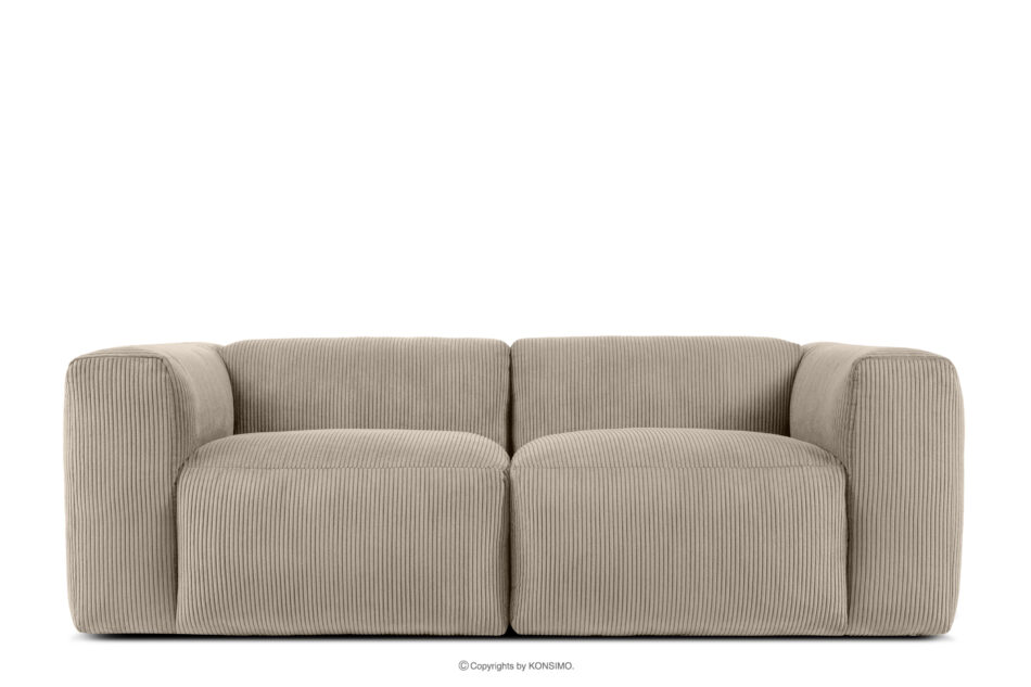 BUFFO Sofa modułowa dwuosobowa w tkaninie sztruks beżowa beżowy - zdjęcie 0
