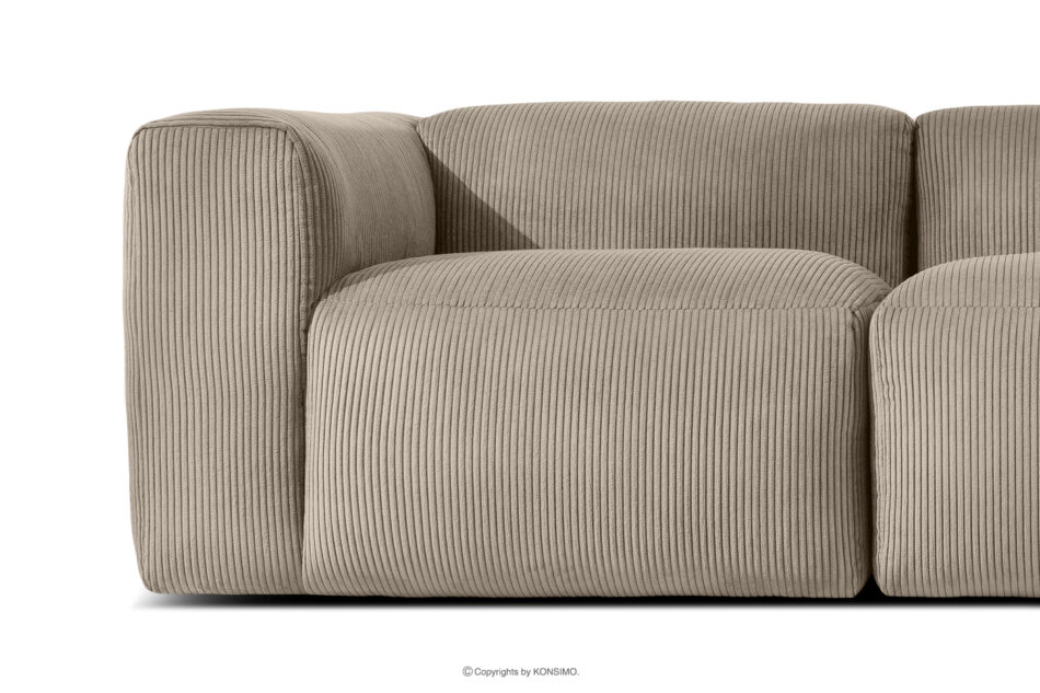 BUFFO Sofa modułowa dwuosobowa w tkaninie sztruks beżowa beżowy - zdjęcie 6