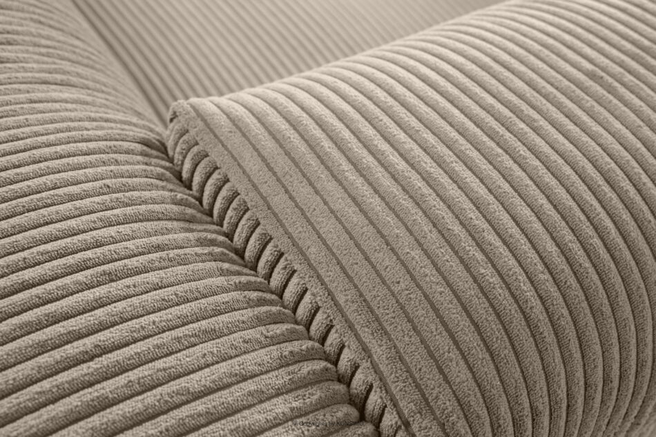 BUFFO Sofa modułowa dwuosobowa w tkaninie sztruks beżowa beżowy - zdjęcie 7