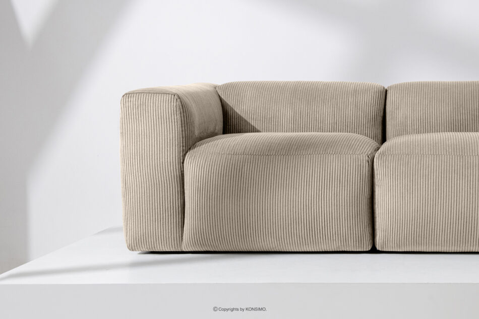 BUFFO Sofa modułowa dwuosobowa w tkaninie sztruks beżowa beżowy - zdjęcie 12