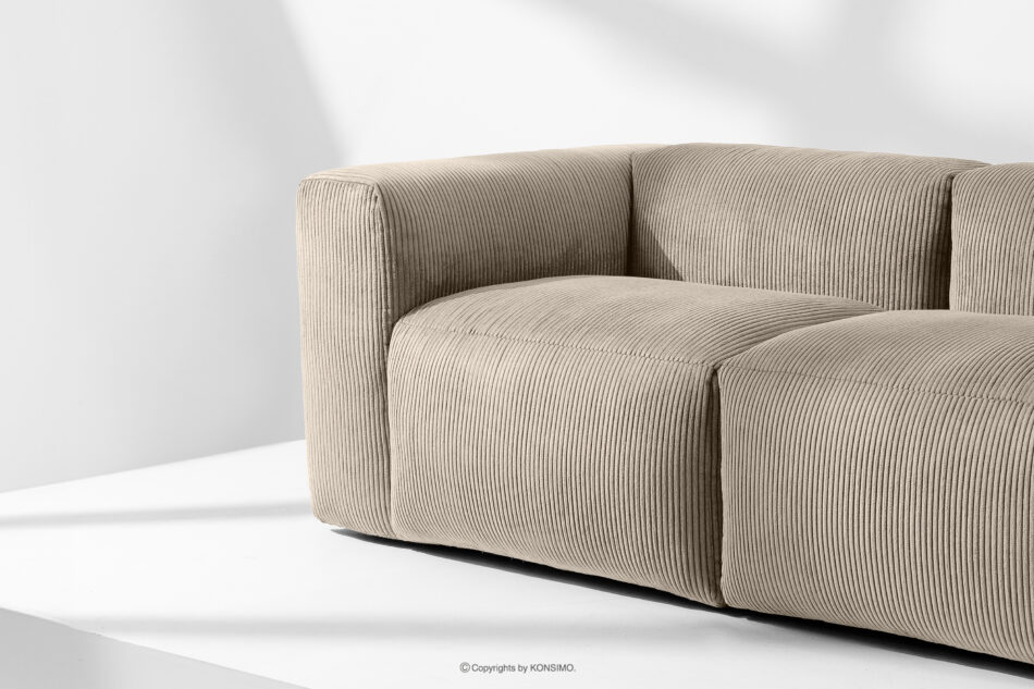 BUFFO Sofa modułowa dwuosobowa w tkaninie sztruks beżowa beżowy - zdjęcie 13