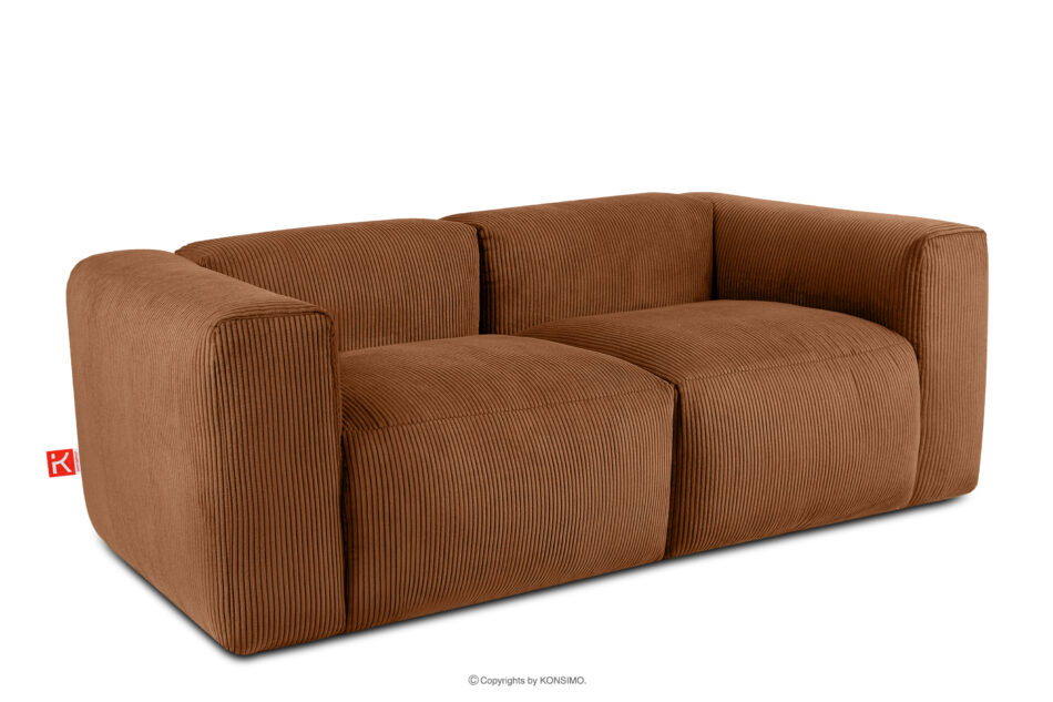 BUFFO Sofa modułowa dwuosobowa w tkaninie sztruks ruda rudy - zdjęcie 2