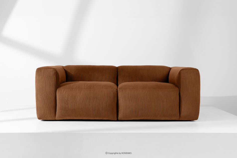 BUFFO Sofa modułowa dwuosobowa w tkaninie sztruks ruda rudy - zdjęcie 1