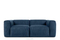 Sofa modułowa dwuosobowa w tkaninie sztruks granatowa