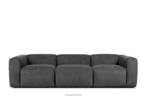 BUFFO, https://konsimo.pl/kolekcja/buffo/ Sofa 3 modułowa w tkaninie sztruks szara szary - zdjęcie