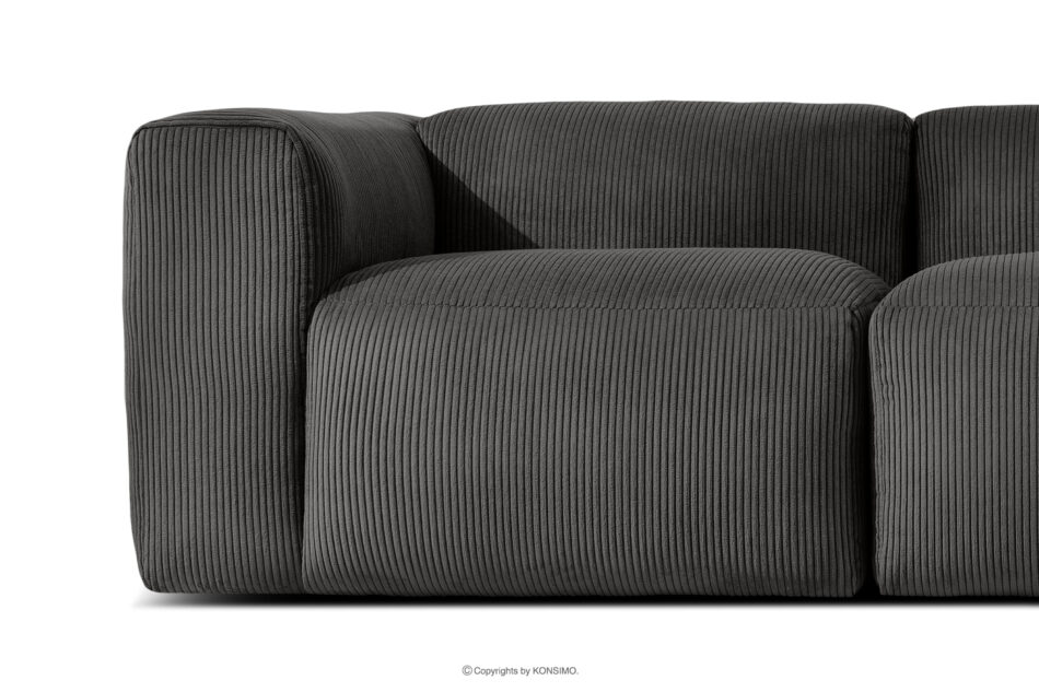 BUFFO Sofa 3 modułowa w tkaninie sztruks szara szary - zdjęcie 6