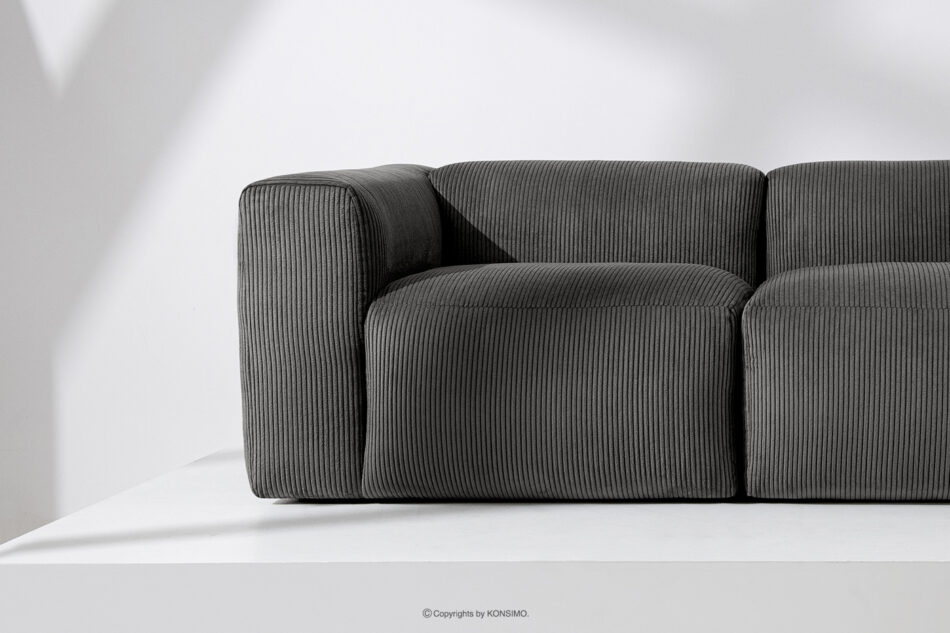 BUFFO Sofa 3 modułowa w tkaninie sztruks szara szary - zdjęcie 12