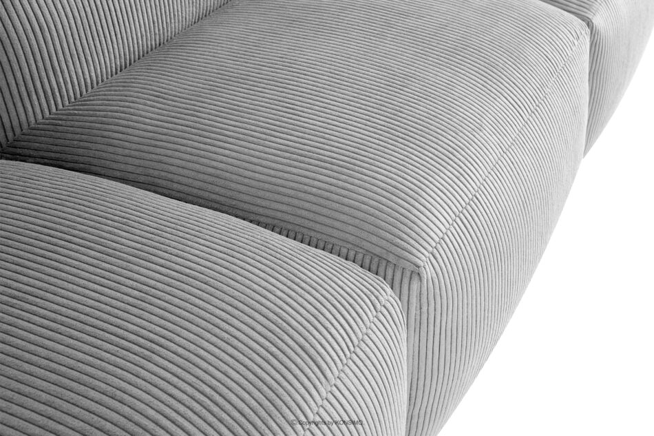 BUFFO Sofa 3 modułowa w tkaninie sztruks jasny szary jasny szary - zdjęcie 5