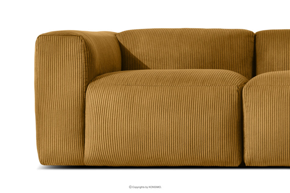BUFFO Sofa 3 modułowa w tkaninie sztruks żółta żółty - zdjęcie 6