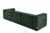 BUFFO Sofa 3 modułowa w tkaninie sztruks ciemny zielona ciemny zielony - zdjęcie 4