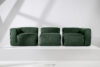 BUFFO Sofa 3 modułowa w tkaninie sztruks ciemny zielona ciemny zielony - zdjęcie 11