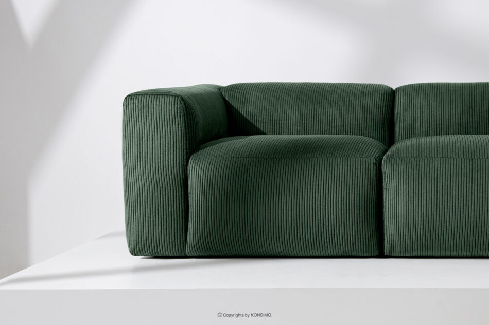 BUFFO Sofa 3 modułowa w tkaninie sztruks ciemny zielona ciemny zielony - zdjęcie 10