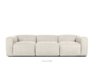BUFFO, https://konsimo.pl/kolekcja/buffo/ Sofa 3 modułowa w tkaninie sztruks kremowa kremowy - zdjęcie