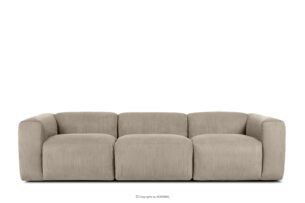 BUFFO, https://konsimo.pl/kolekcja/buffo/ Sofa 3 modułowa w tkaninie sztruks beżowa beżowy - zdjęcie