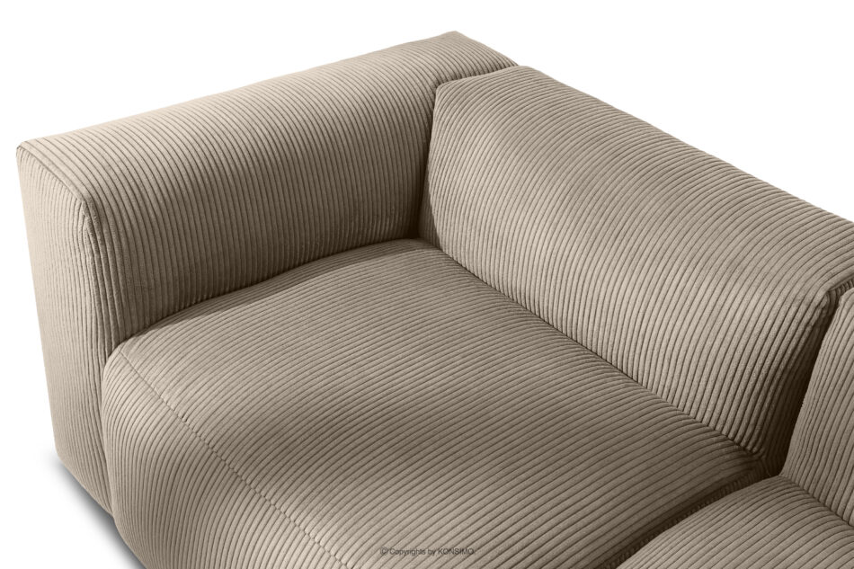 BUFFO Sofa 3 modułowa w tkaninie sztruks beżowa beżowy - zdjęcie 9