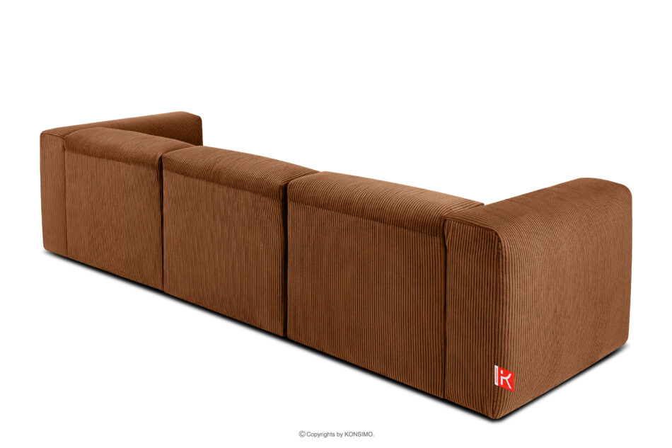 BUFFO Sofa 3 modułowa w tkaninie sztruks ruda rudy - zdjęcie 3