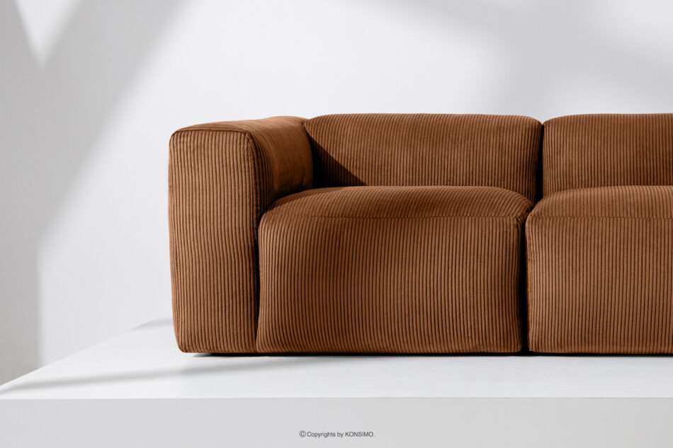 BUFFO Sofa 3 modułowa w tkaninie sztruks ruda rudy - zdjęcie 12