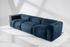 BUFFO Sofa 3 modułowa w tkaninie sztruks granatowa granatowy - zdjęcie 12