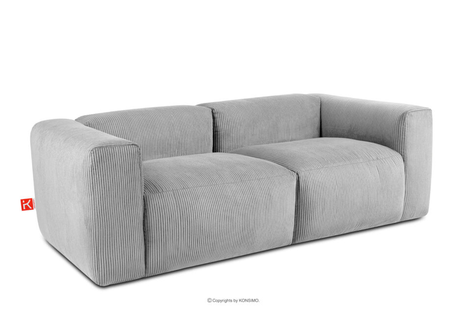 BUFFO Sofa chmurka do salonu sztruks jasny szary jasny szary - zdjęcie 2