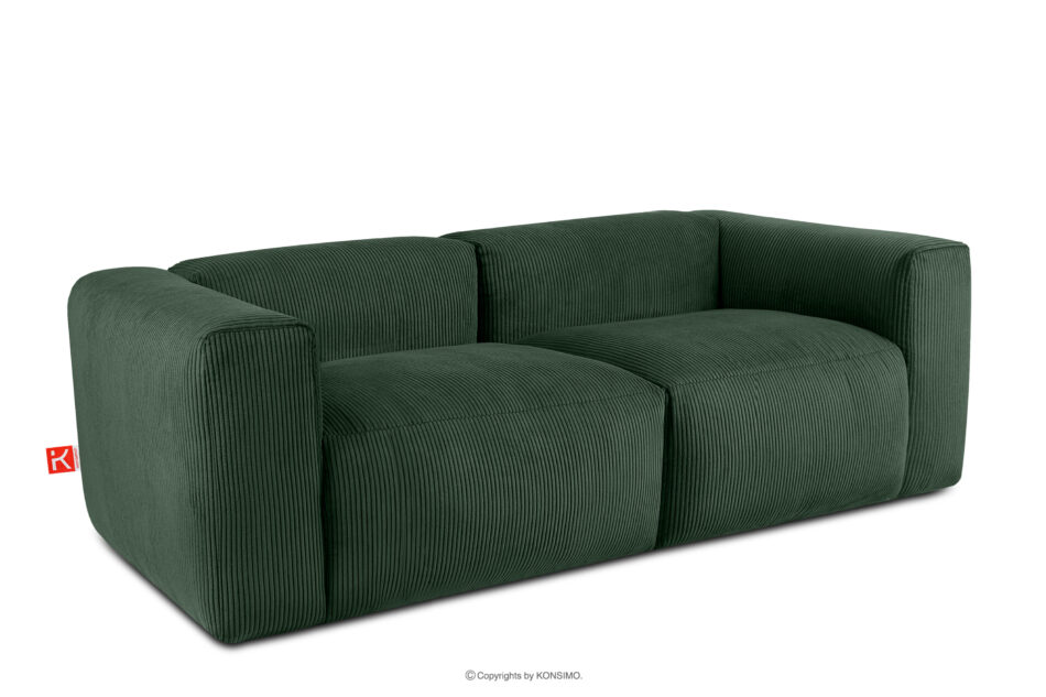 BUFFO Sofa chmurka do salonu sztruks ciemny zielony ciemny zielony - zdjęcie 2