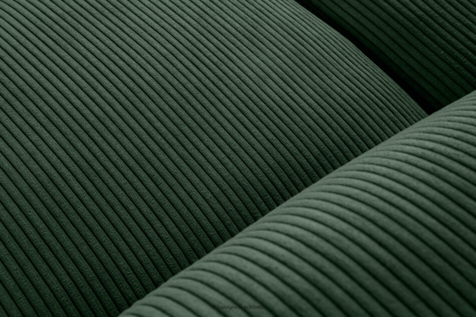 BUFFO Narożnik modułowy do salonu w tkaninie sztruks ciemny zielony lewy ciemny zielony - zdjęcie 5