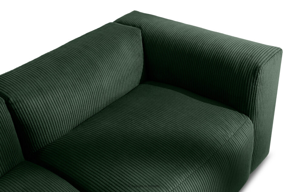 BUFFO Narożnik modułowy do salonu w tkaninie sztruks ciemny zielony lewy ciemny zielony - zdjęcie 9