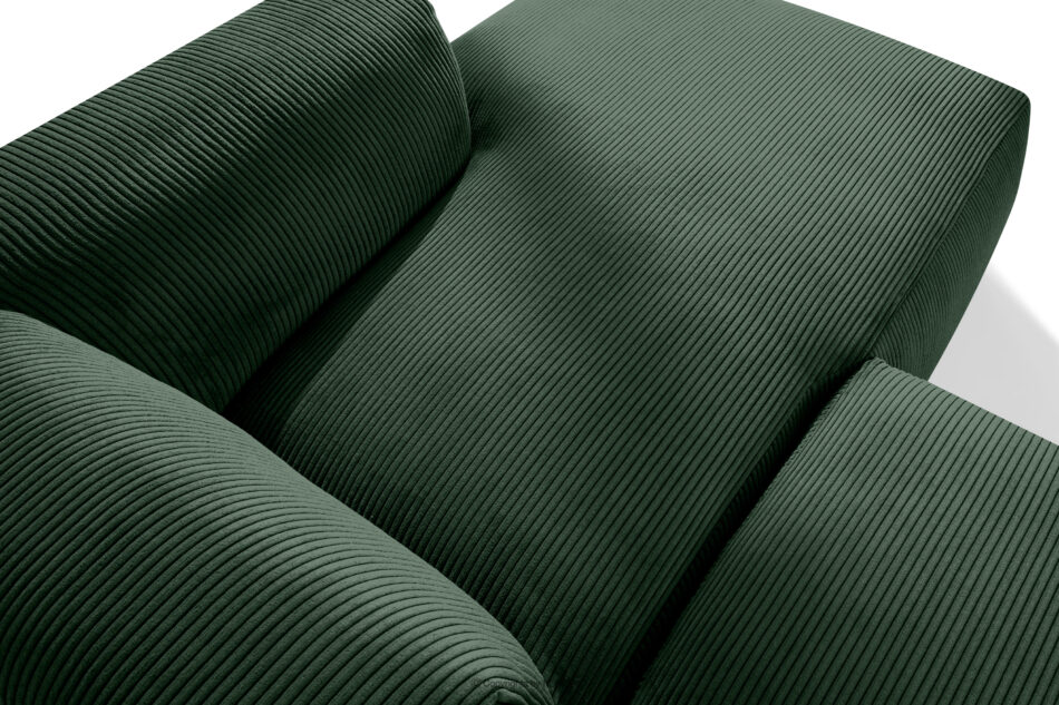 BUFFO Narożnik modułowy do salonu w tkaninie sztruks ciemny zielony prawy ciemny zielony - zdjęcie 4