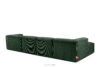 BUFFO Duży narożnik modułowy do salonu w tkaninie sztruks ciemny zielony lewy ciemny zielony - zdjęcie 4