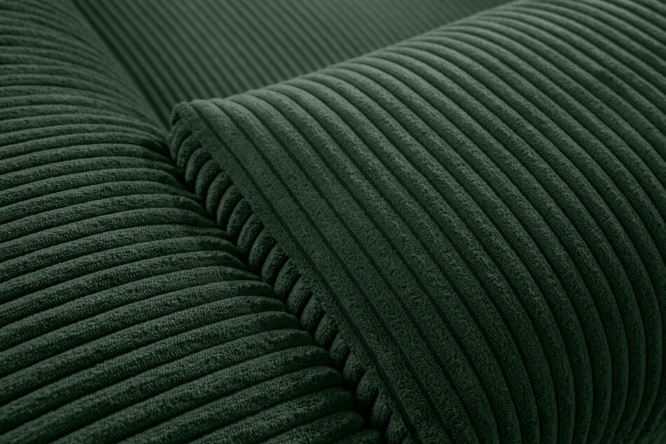 BUFFO Duży narożnik modułowy do salonu w tkaninie sztruks ciemny zielony lewy ciemny zielony - zdjęcie 9