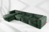 BUFFO Duży narożnik modułowy do salonu w tkaninie sztruks ciemny zielony lewy ciemny zielony - zdjęcie 14
