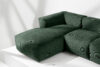 BUFFO Duży narożnik modułowy do salonu w tkaninie sztruks ciemny zielony lewy ciemny zielony - zdjęcie 16