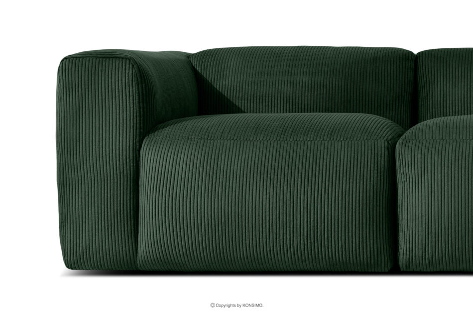 BUFFO Duży narożnik modułowy do salonu w tkaninie sztruks ciemny zielony prawy ciemny zielony - zdjęcie 8