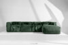BUFFO Duży narożnik modułowy do salonu w tkaninie sztruks ciemny zielony prawy ciemny zielony - zdjęcie 2