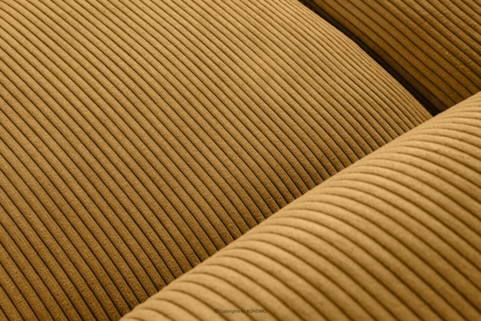 BUFFO Narożnik modułowy w tkaninie sztruks żółty lewy żółty - zdjęcie 5