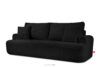 ELPHO Sofa 3 z funkcją spania w tkaninie sztruks czarny czarny - zdjęcie 3