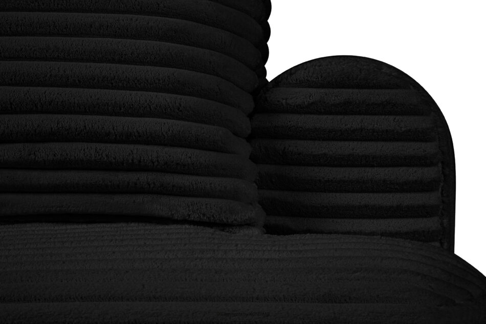 ELPHO Sofa 3 z funkcją spania w tkaninie sztruks czarny czarny - zdjęcie 6