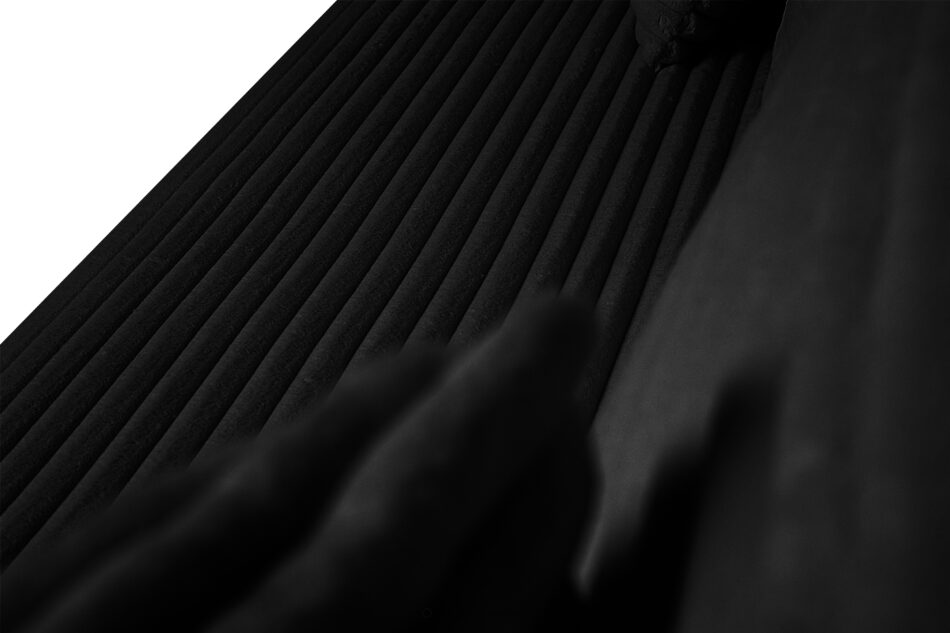ELPHO Sofa 3 z funkcją spania w tkaninie sztruks czarny czarny - zdjęcie 7