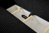 ELPHO Sofa 3 z funkcją spania w tkaninie sztruks czarny czarny - zdjęcie 9