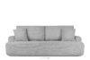 ELPHO Sofa 3 z funkcją spania w tkaninie sztruks jasny szary jasny szary - zdjęcie 1