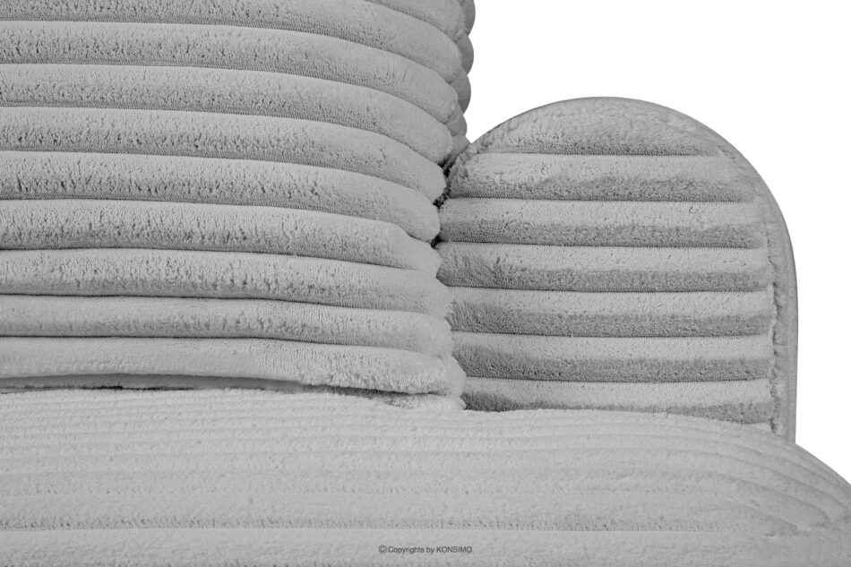 ELPHO Sofa 3 z funkcją spania w tkaninie sztruks jasny szary jasny szary - zdjęcie 6