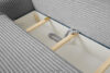 ELPHO Sofa 3 z funkcją spania w tkaninie sztruks jasny szary jasny szary - zdjęcie 9