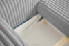 ELPHO Sofa 3 z funkcją spania w tkaninie sztruks jasny szary jasny szary - zdjęcie 10