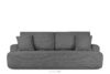 ELPHO Sofa 3 z funkcją spania w tkaninie sztruks ciemny szary ciemny szary - zdjęcie 1
