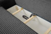 ELPHO Sofa 3 z funkcją spania w tkaninie sztruks ciemny szary ciemny szary - zdjęcie 9